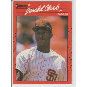 Jerald Clark 1990 Donruss Error / No dot after INC.